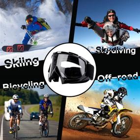 img 2 attached to 🏍️ Ultimate Motorcycle Motocross Goggles: ATV Off Road Glasses for Men, Women & Youth – Dustproof UV400 Protection, Windproof Clear Lens – Perfect for Dirt Bike Riding, Cycling, Skiing & More!