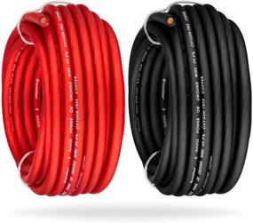 img 4 attached to 🔴 InstallGear 8 Gauge 25ft Red + 25ft Black Power/Ground Wire - 99% Oxygen-Free Copper (OFC)