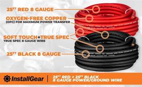 img 3 attached to 🔴 InstallGear 8 Gauge 25ft Red + 25ft Black Power/Ground Wire - 99% Oxygen-Free Copper (OFC)