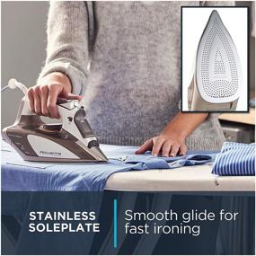 img 1 attached to 🔥 Rowenta DW5080 Micro Steam Iron - 1700-Watt, Stainless Steel Soleplate with Auto-Off, 400-Hole Design, Taupe Finish