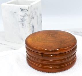 img 3 attached to Genuine Honey Mango Wood Shaving Soap Bowl by Parker Safety Razor