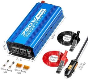 img 3 attached to 🔌 Kinverch 750W Power Inverter: DC 12V to 110V Car Converter with 2 AC Outlets and USB Port - Reliable Power Supply for Your On-the-Go Needs