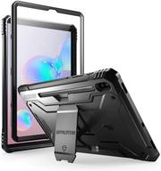 📱 poetic revolution galaxy tab s6 case - full-body heavy duty shockproof protective cover with kickstand and built-in screen protector - black (10.5" sm-t860/sm-t865 2019 release) logo