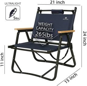 img 3 attached to 🪑 Rock Cloud Low Beach Chair: Portable Folding Camping Chair for Camp Lawn Hiking, Sports, and Hunting