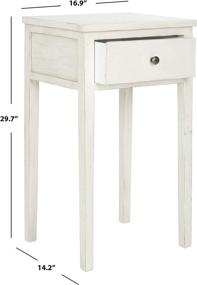 img 1 attached to 🏡 Safavieh American Homes Collection Abel Off-White Birch End Table: Stylish and Functional Addition to Your Home Décor