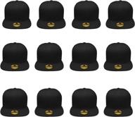 🧢 wholesale lot of 12 pack gelante plain blank flat brim adjustable snapback baseball caps logo