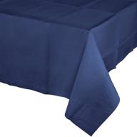 🎉 pack of 6 creative converting touch of color navy blue paper banquet table covers logo