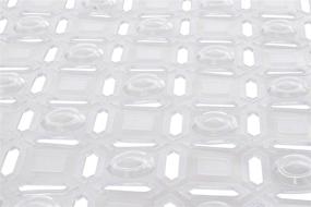 img 2 attached to 🛁 Sultan's Linens Clear Hair Catcher Bath Mat with Removable Drain Cover