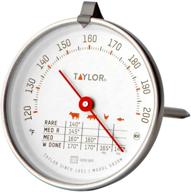 🌡️ taylor leave-in meat thermometer: 3-inch dial, stainless steel - oven-safe analog dial for grill, bbq, and kitchen cooking logo