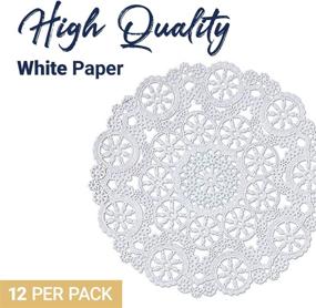 img 3 attached to 🔘 White Royal Consumer Medallion Lace Round Paper Doilies, 10-Inch, Pack of 12 (B23005)