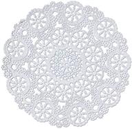 🔘 white royal consumer medallion lace round paper doilies, 10-inch, pack of 12 (b23005) logo