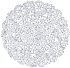 img 4 attached to 🔘 White Royal Consumer Medallion Lace Round Paper Doilies, 10-Inch, Pack of 12 (B23005)