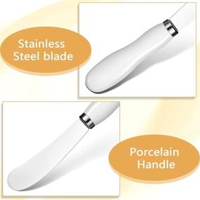 img 1 attached to 🔪 Multipurpose Spreader with Stainless Steel and Porcelain Handles