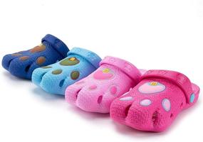 img 3 attached to 🐱 Meckior Comfort Cat Claw Clogs with Backstrap - Slip-On Water Garden Cute Animal Kids Shoes - Lightweight Summer Sandals Walking Slippers for Toddler Boys and Girls