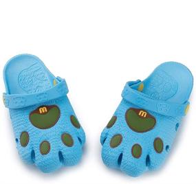 img 1 attached to 🐱 Meckior Comfort Cat Claw Clogs with Backstrap - Slip-On Water Garden Cute Animal Kids Shoes - Lightweight Summer Sandals Walking Slippers for Toddler Boys and Girls