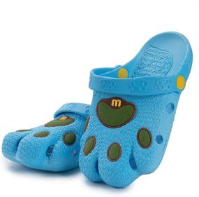 img 4 attached to 🐱 Meckior Comfort Cat Claw Clogs with Backstrap - Slip-On Water Garden Cute Animal Kids Shoes - Lightweight Summer Sandals Walking Slippers for Toddler Boys and Girls