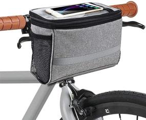 img 4 attached to 🚲 MATTISAM Bike Basket with Insulated Thermal Cooler: Water Resistant Handlebar Bag, Phone Mount - Ideal for Kids, Girls, Boys, Men & Women, Scooter Cruiser