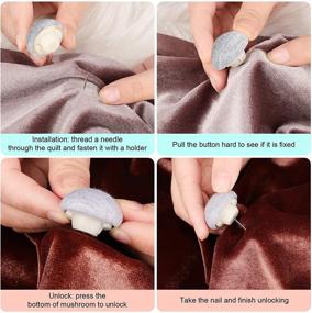 img 1 attached to 📌 Secure Your Comforter with 8 Pieces Duvet Clips for a Snug Sleep - Keep Bedding in Place with Gray Duvet Button Fasteners