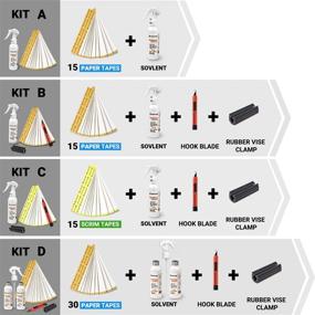 img 3 attached to 🏌️ SAPLIZE Golf Grip Kits: Choose from 4 Options (Kit A to D) with Paper or Scrim-Back Grip Tape Strips and Grip Solvent