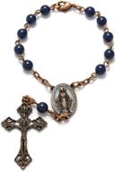 decade catholic rosary tarnish lobster logo