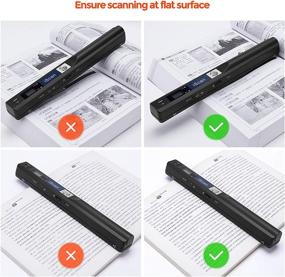 img 2 attached to 📸 MUNBYN Portable Scanner: 900 Dpi Wand Scanner for Documents, Photos, and Books with 16G SD Card - Easy File Transfer to PC via USB Cable