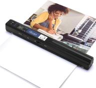 📸 munbyn portable scanner: 900 dpi wand scanner for documents, photos, and books with 16g sd card - easy file transfer to pc via usb cable logo