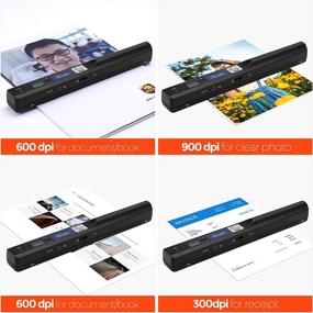 img 3 attached to 📸 MUNBYN Portable Scanner: 900 Dpi Wand Scanner for Documents, Photos, and Books with 16G SD Card - Easy File Transfer to PC via USB Cable