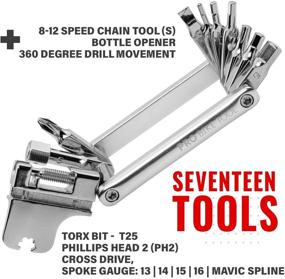 img 3 attached to 🚲 PRO BIKE TOOL 17 in 1 Bike Multitool: Compact & Lightweight Repair Kit for Road & Mountain Bikes