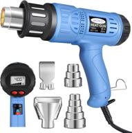 🔥 heat gun, mowis 1800w heavy duty hot air shrink gun with lcd display, adjustable temperature & wind speed - blue color логотип