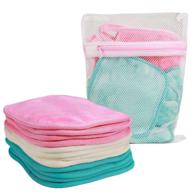 🧖 natwag reusable makeup remover cloth for sensitive skin - washable and natural facial cleansing towels (6"x 6", 12 pack assorted colors) logo