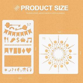 img 3 attached to 📔 5ARTH Journal Stencils Set - Ultimate Pack of 30 DIY Drawing Templates for A5 Notebook, Lettering, Numbers & Mandalas - Perfect for Kids, Women & Creatives