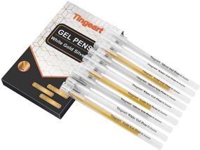 img 3 attached to ✒️ Tingeart Premium Gel Pen Set - White, Gold & Silver Ink Pens (3 Colors), Fine-Tip Sketching & Coloring Pens for Illustration Design, Black Paper Drawing - Pack of 9