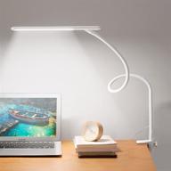 bolowei led desk lamp: small white clamp lamp for college dorm room, 6-level dimmable with 5 color modes, swing arm & touch control - perfect for home office study/reading/drawing 10w логотип