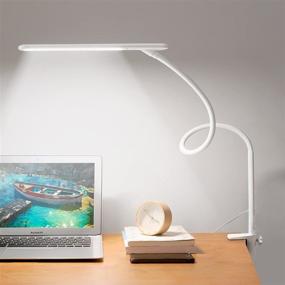 img 4 attached to BOLOWEI LED Desk Lamp: Small White Clamp Lamp for College Dorm Room, 6-Level Dimmable with 5 Color Modes, Swing Arm & Touch Control - Perfect for Home Office Study/Reading/Drawing 10W