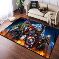 🏠 transform your home with area rugs 3d digital print superhero graphic carpet - perfect for living rooms, bedrooms, and more! logo