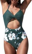 👙 cupshe women's cutout halter lace up twist one piece swimsuit: stylish and sexy bathing suit logo