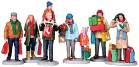 img 1 attached to Lemax Village Collection Holiday Shoppers Set of 6 - Ideal for Festive Season Celebrations # 92683