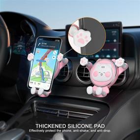 img 1 attached to 📱 CEENFFO Car Phone Holder Mount, Cute Air Vent Clip Holder, Cell Phone Holder for Car Compatible with 4-7 inch Smartphones - Pink, Car Accessories for Women and Girls