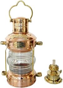img 3 attached to 🏴 14-дюймовая морская лампа на масле с латунной и медной якорной фонарной арматурой Leeds Burton