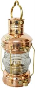 img 2 attached to 🏴 14-inch Nautical Maritime Brass and Copper Anchor Oil Lamp Ship Lantern by Leeds Burton