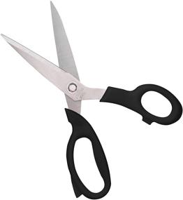 img 3 attached to 🔪 Versatile 8" Black Craft Scissors - Premium Quality Stainless Steel for Home, School, Office, Arts, Fabric, and Crafts Sewing - Soft Comfortable Grip - Heavy Duty Contoured Shears [1 Pack]