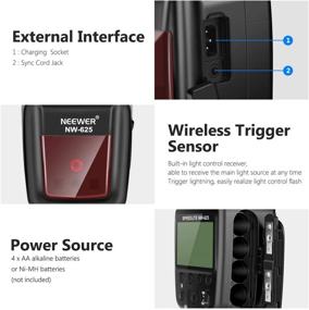 img 2 attached to 📸 Neewer NW625 GN54 Speedlite Flash для камер Canon Nikon Panasonic Olympus Pentax Fujifilm DSLRs и беззеркальных камер, а также Sony с горячим башмаком Mi - совместим с a9 a7 a7II a7III a7R III a7RII a7SII a6000 a6300 a6500