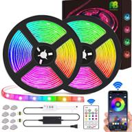 🌈 65.6ft led strip lights: bluetooth app control, color changing rope lights with music sync for tv, party, bedroom, home decoration - rgb tape lights логотип