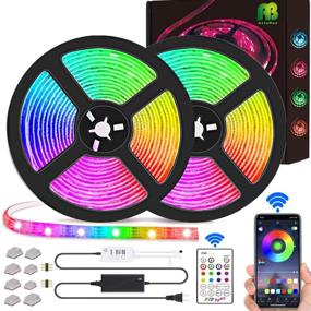 img 4 attached to 🌈 65.6ft LED Strip Lights: Bluetooth App Control, Color Changing Rope Lights with Music Sync for TV, Party, Bedroom, Home Decoration - RGB Tape Lights