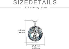 img 1 attached to 🌳 TOUPOP Tree of Life Urn Necklace: Sterling Silver Cremation Jewelry with Crystal - Memorial Locket for Women, Girls, Friends