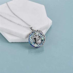 img 3 attached to 🌳 TOUPOP Tree of Life Urn Necklace: Sterling Silver Cremation Jewelry with Crystal - Memorial Locket for Women, Girls, Friends