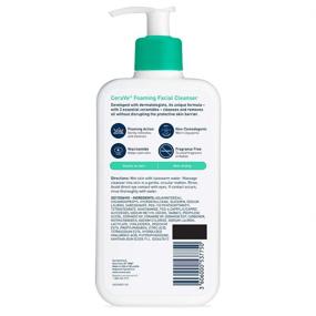 img 3 attached to 🧼 CeraVe Foaming Facial Cleanser, 12 Fl Oz, Fragrance Free, Daily Face Wash for Normal to Oily Skin - Effectively Removes Oil and Cleanses