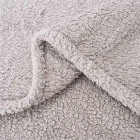 img 2 attached to Comfy Soft Warm Baby Blanket/Pet Blanket - Plush Fleece Throw for Baby Girls, Boys, Dogs, and Cats - Perfect for Sofa, Couch, Travel, and Camping (Sherpa 32×40, Light Grey)