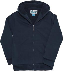 img 2 attached to Swan Full Zip Sherpa Lined Hoodie ZCH42_NVY_10 12