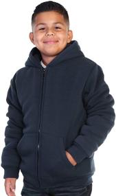 img 4 attached to Swan Full Zip Sherpa Lined Hoodie ZCH42_NVY_10 12